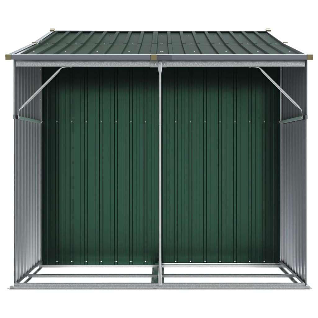 Tuinschuur 277X192,5X179 Cm Gegalvaniseerd Staal 277 x 192.5 x 179 cm Groen