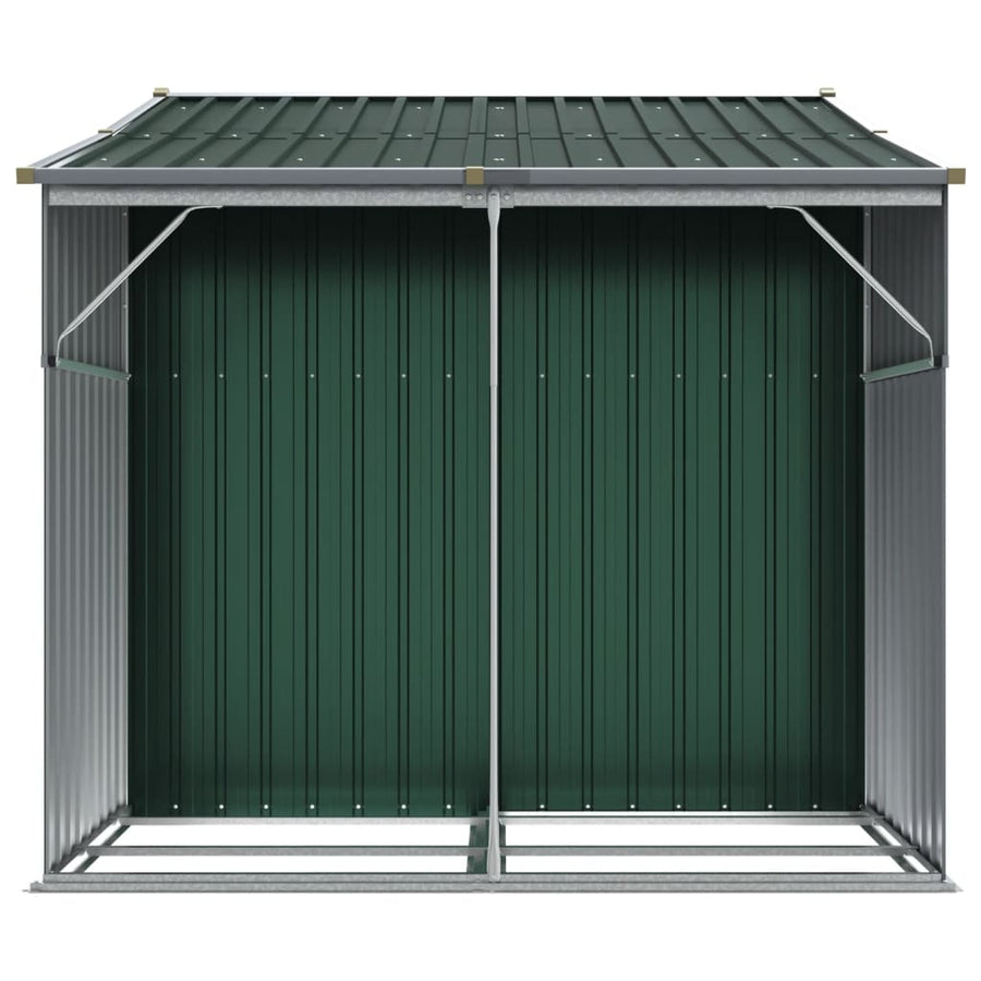 Tuinschuur 277X192,5X179 Cm Gegalvaniseerd Staal 277 x 192.5 x 179 cm Groen