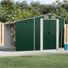 Tuinschuur 277x192,5x179 cm staal groen