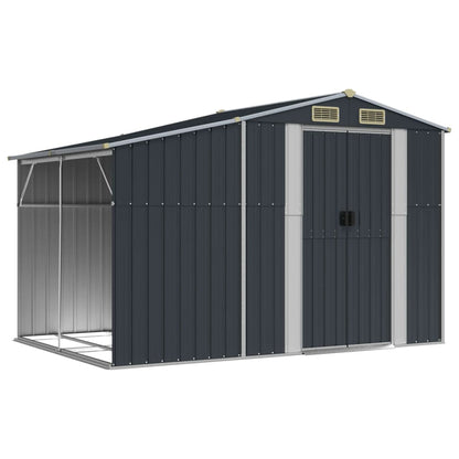 Tuinschuur 277X192,5X179 Cm Gegalvaniseerd Staal Kleur 277 x 192.5 x 179 cm Antraciet