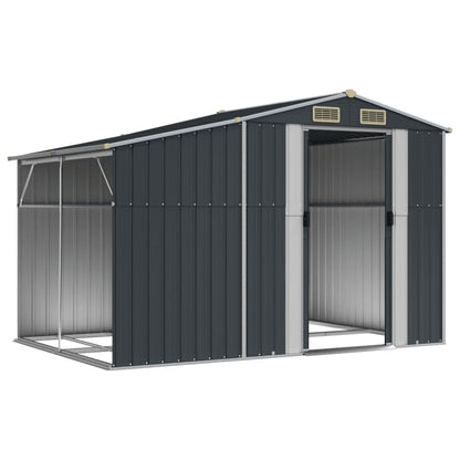 Tuinschuur 277X192,5X179 Cm Gegalvaniseerd Staal Kleur 277 x 192.5 x 179 cm Antraciet