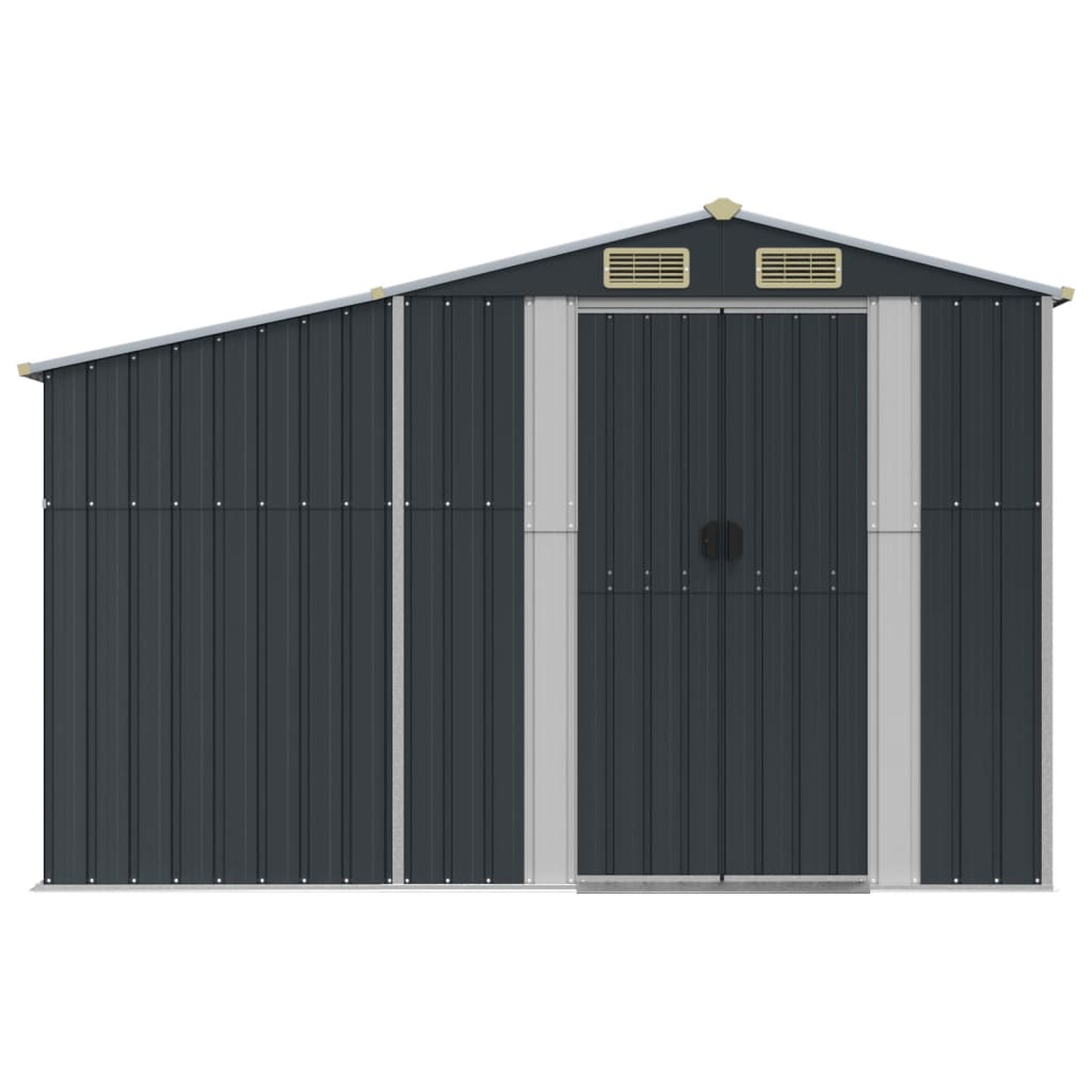 Tuinschuur 277X192,5X179 Cm Gegalvaniseerd Staal Kleur 277 x 192.5 x 179 cm Antraciet