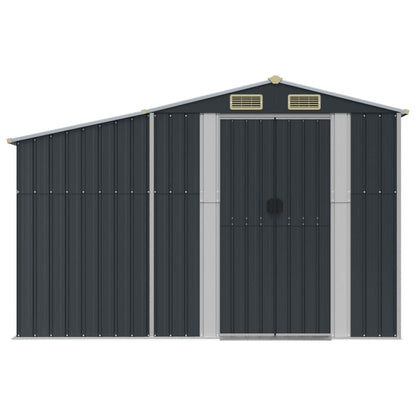 Tuinschuur 277X192,5X179 Cm Gegalvaniseerd Staal Kleur 277 x 192.5 x 179 cm Antraciet