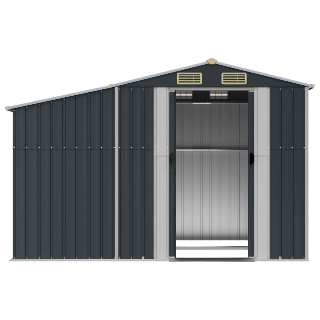 Tuinschuur 277X192,5X179 Cm Gegalvaniseerd Staal Kleur 277 x 192.5 x 179 cm Antraciet