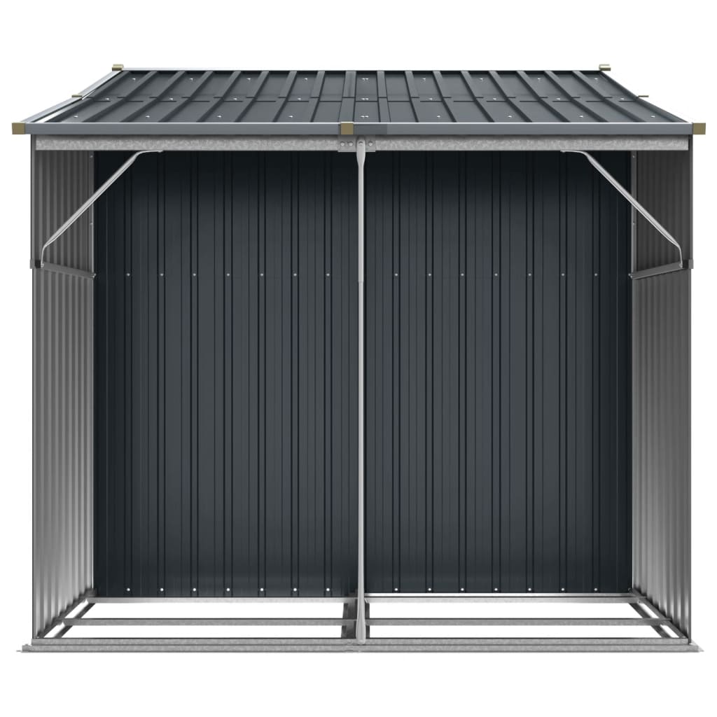 Tuinschuur 277X192,5X179 Cm Gegalvaniseerd Staal Kleur 277 x 192.5 x 179 cm Antraciet