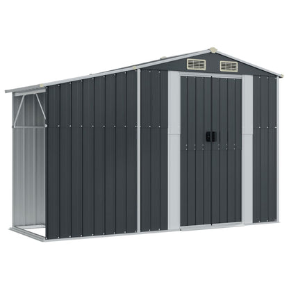 Tuinschuur 277X192,5X179 Cm Gegalvaniseerd Staal Kleur 277 x 192.5 x 179 cm Antraciet