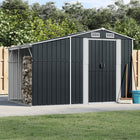 Tuinschuur 277x192,5x179 cm staal antraciet