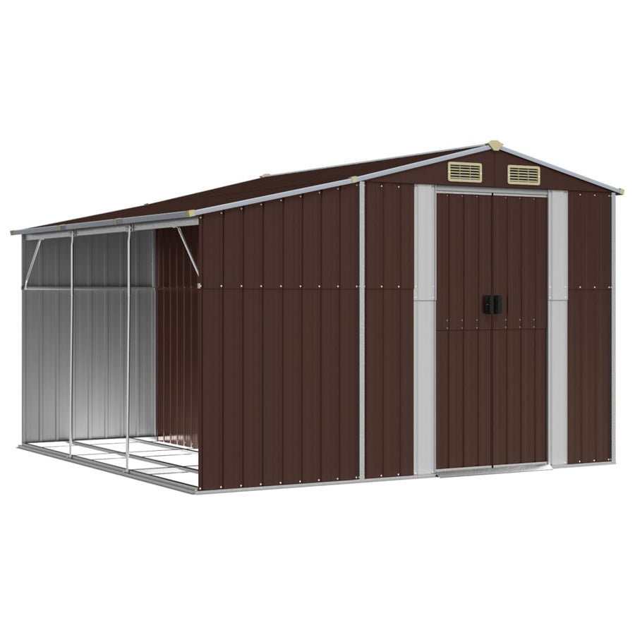 Tuinschuur Gegalvaniseerd Staal 277 x 279 x 179 cm Bruin