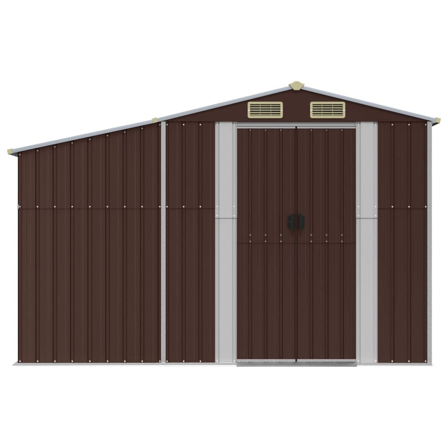 Tuinschuur Gegalvaniseerd Staal 277 x 279 x 179 cm Bruin