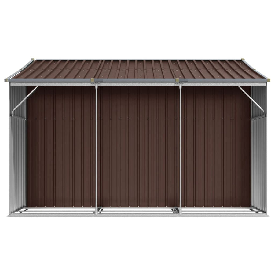 Tuinschuur Gegalvaniseerd Staal 277 x 279 x 179 cm Bruin