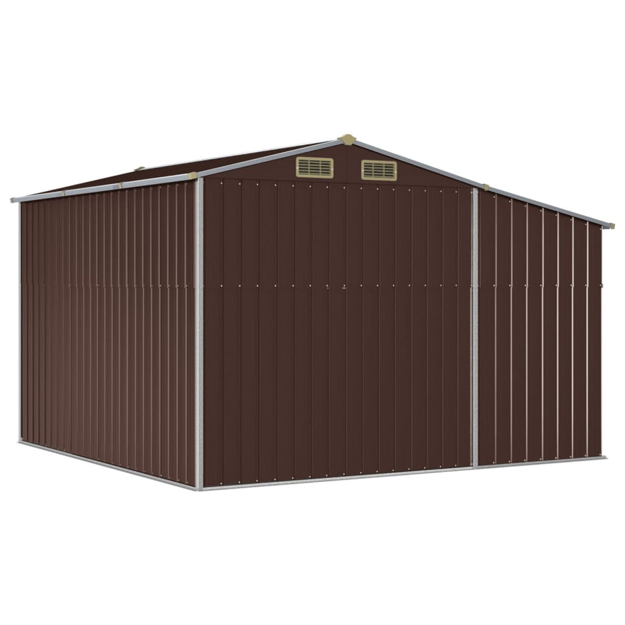 Tuinschuur Gegalvaniseerd Staal 277 x 279 x 179 cm Bruin