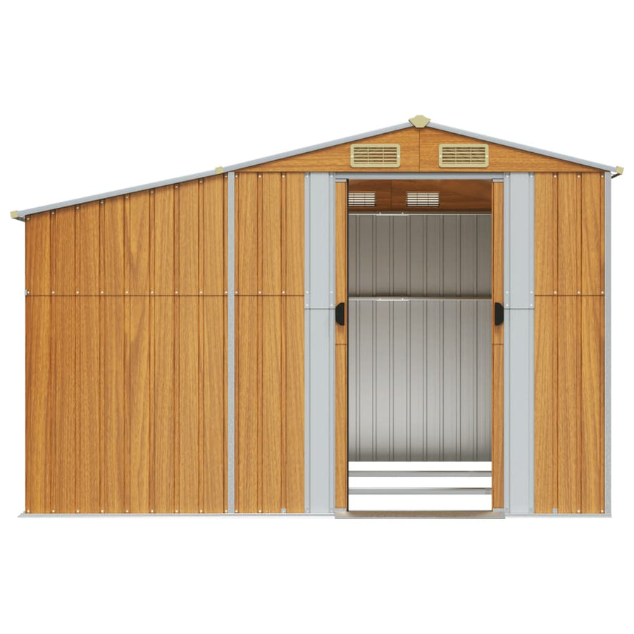 Tuinschuur Gegalvaniseerd Staal 277 x 279 x 179 cm Lichtbruin
