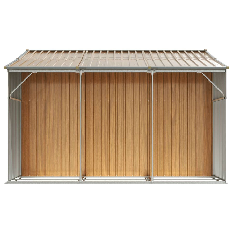 Tuinschuur Gegalvaniseerd Staal 277 x 279 x 179 cm Lichtbruin