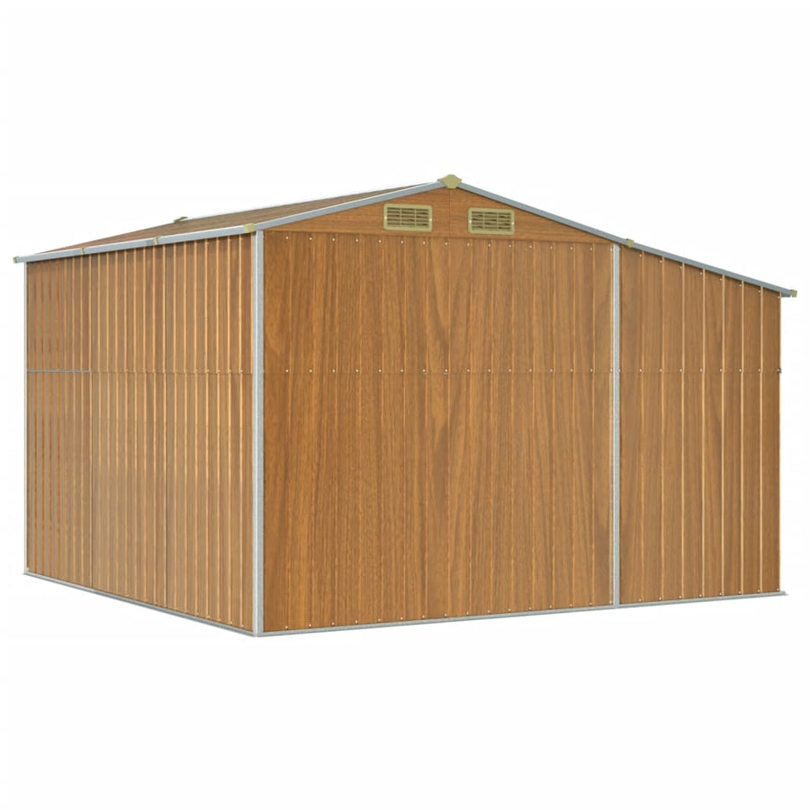 Tuinschuur Gegalvaniseerd Staal 277 x 279 x 179 cm Lichtbruin