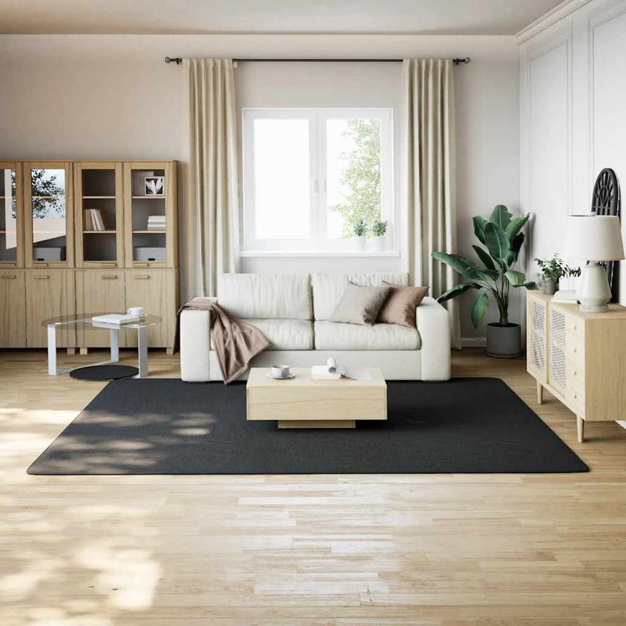 Vloerkleed shaggy zwart 240x305 cm polyester