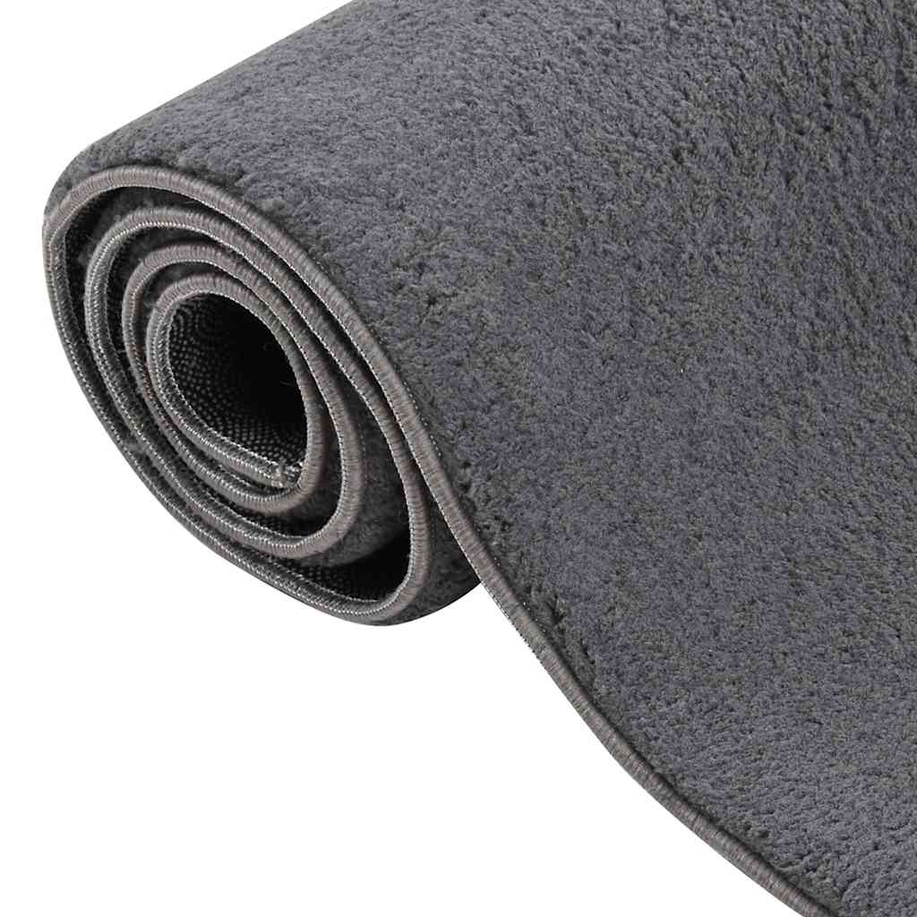Vloerkleed shaggy antracietkleurig 240x340 cm polyester