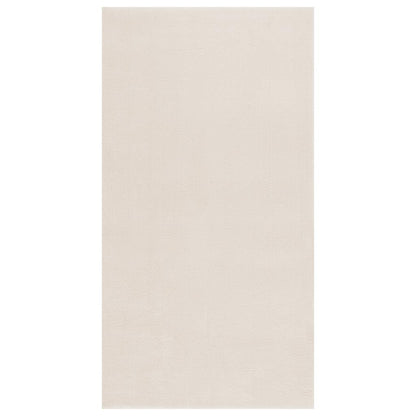 Vloerkleed shaggy crèmewit 120x183 cm polyester