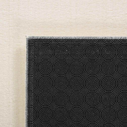 Vloerkleed shaggy crèmewit 120x183 cm polyester