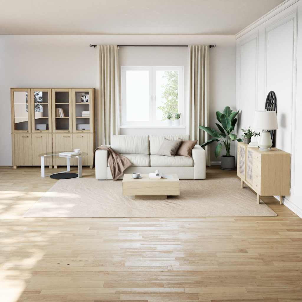 Vloerkleed shaggy crèmewit 240x340 cm polyester