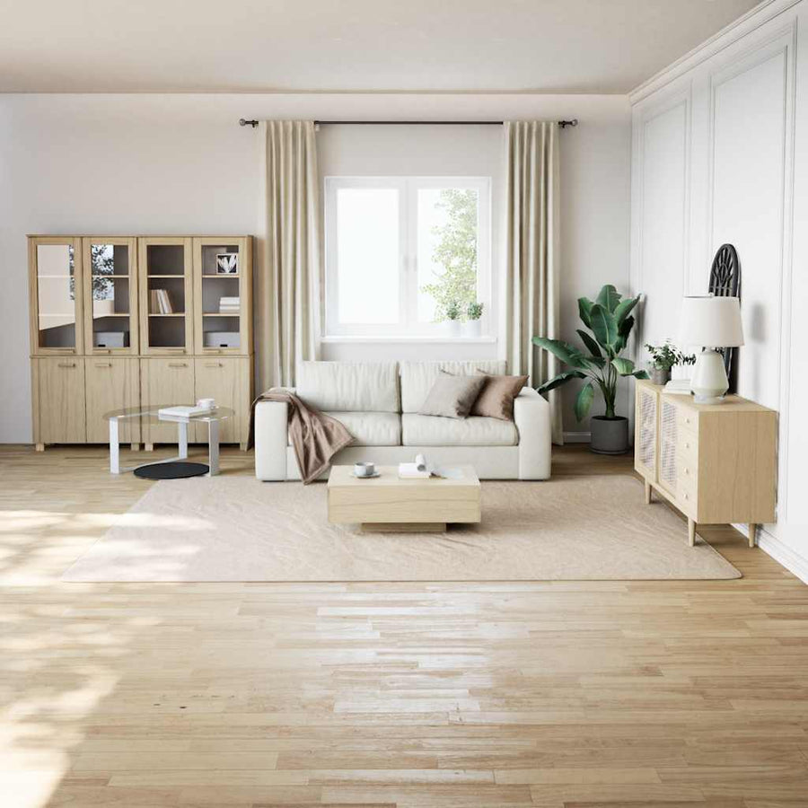 Vloerkleed shaggy crèmewit 240x340 cm polyester