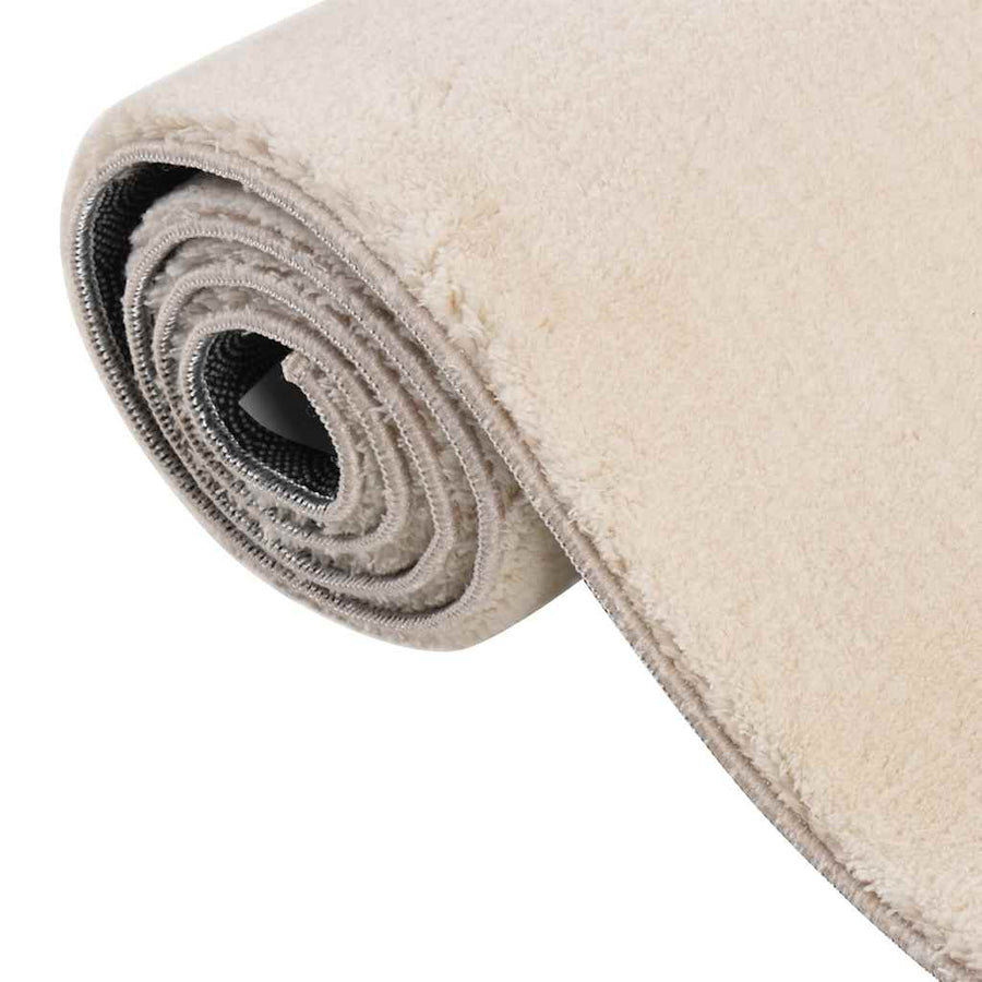 Vloerkleed shaggy beige 120x183 cm polyester