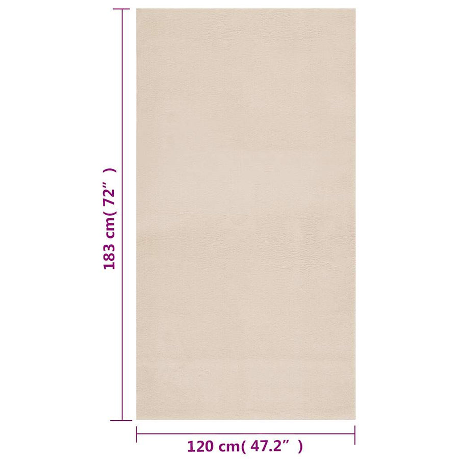 Vloerkleed shaggy beige 120x183 cm polyester