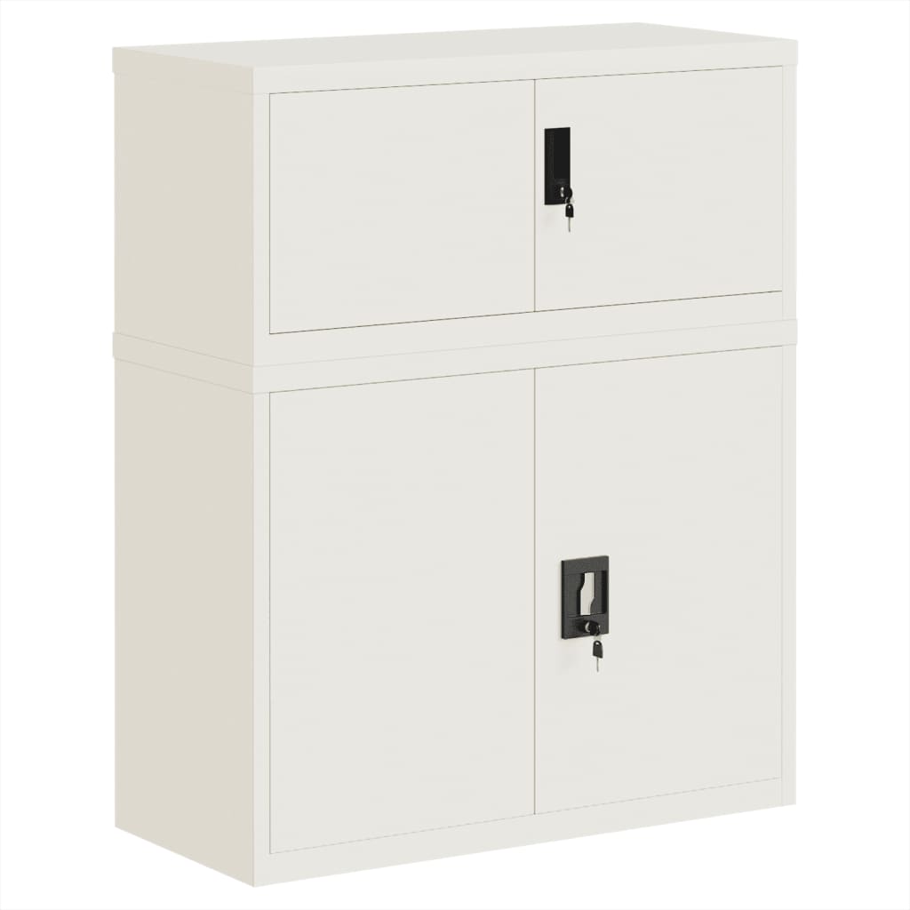 Archiefkast 90x40x110 cm staal wit