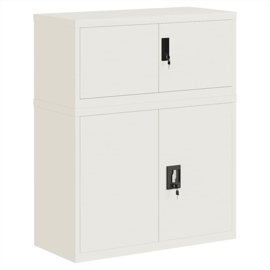 Archiefkast 90x40x110 cm staal wit