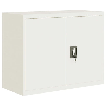 Archiefkast 90x40x110 cm staal wit