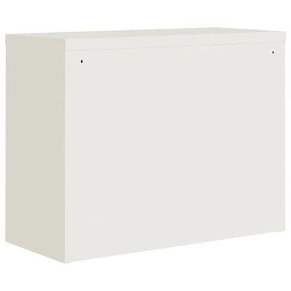 Archiefkast 90x40x110 cm staal wit