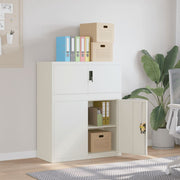 Archiefkast 90x40x110 cm staal wit afsluitbaar