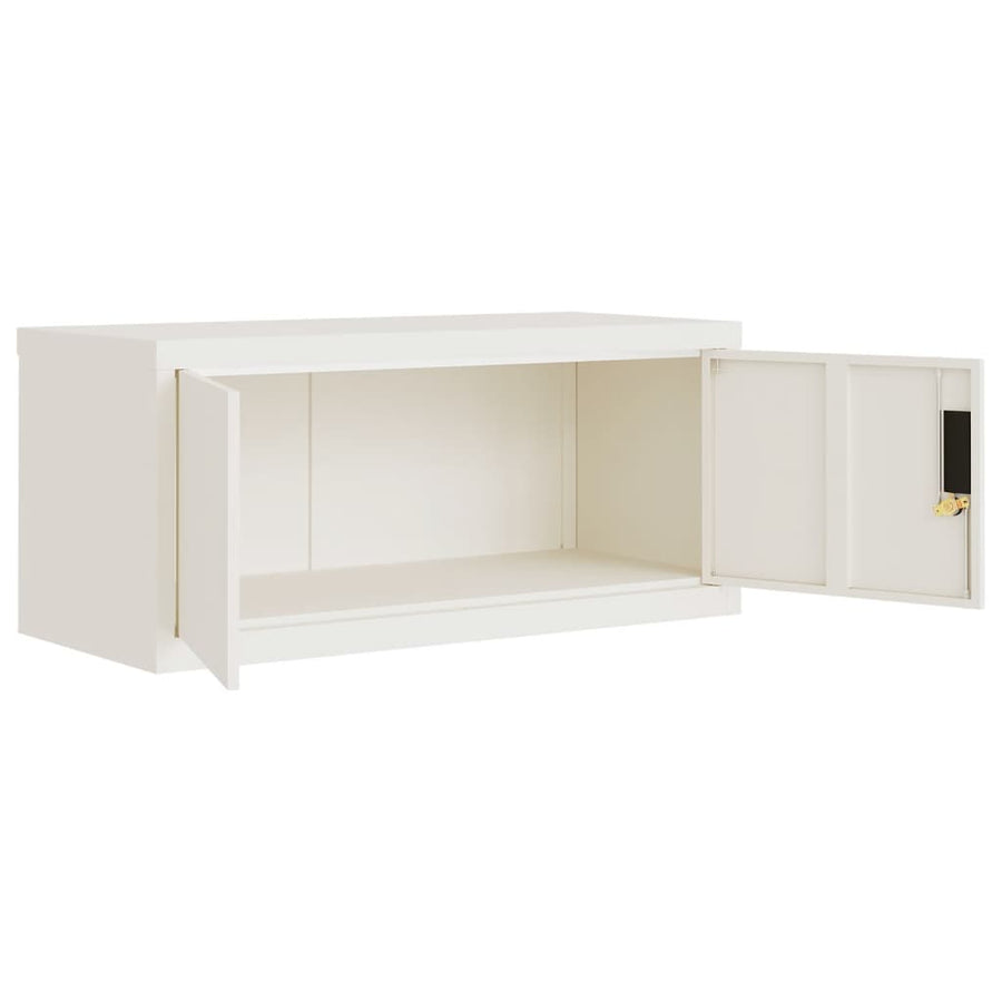 Archiefkast Staal 90 x 40 x 130 cm Wit