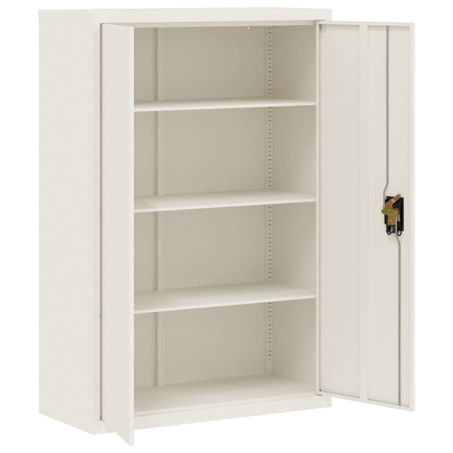 Archiefkast 90x40x180 cm staal wit
