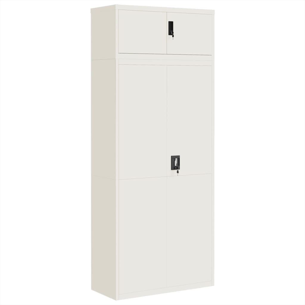 Archiefkast 90x40x220 cm staal wit