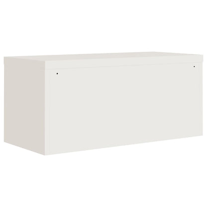Archiefkast 90x40x220 cm staal wit