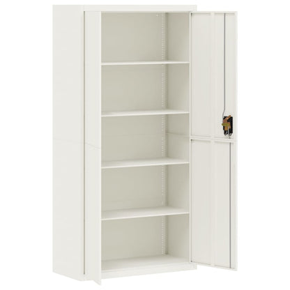 Archiefkast 90x40x220 cm staal wit