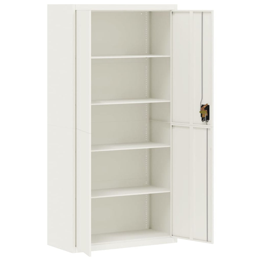 Archiefkast 90x40x220 cm staal wit
