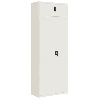 Archiefkast Staal 90 x 40 x 240 cm Wit