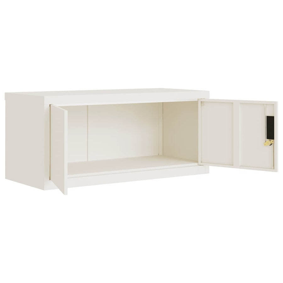 Archiefkast Staal 90 x 40 x 240 cm Wit