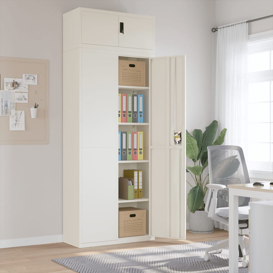 Archiefkast Staal 90 x 40 x 240 cm Wit