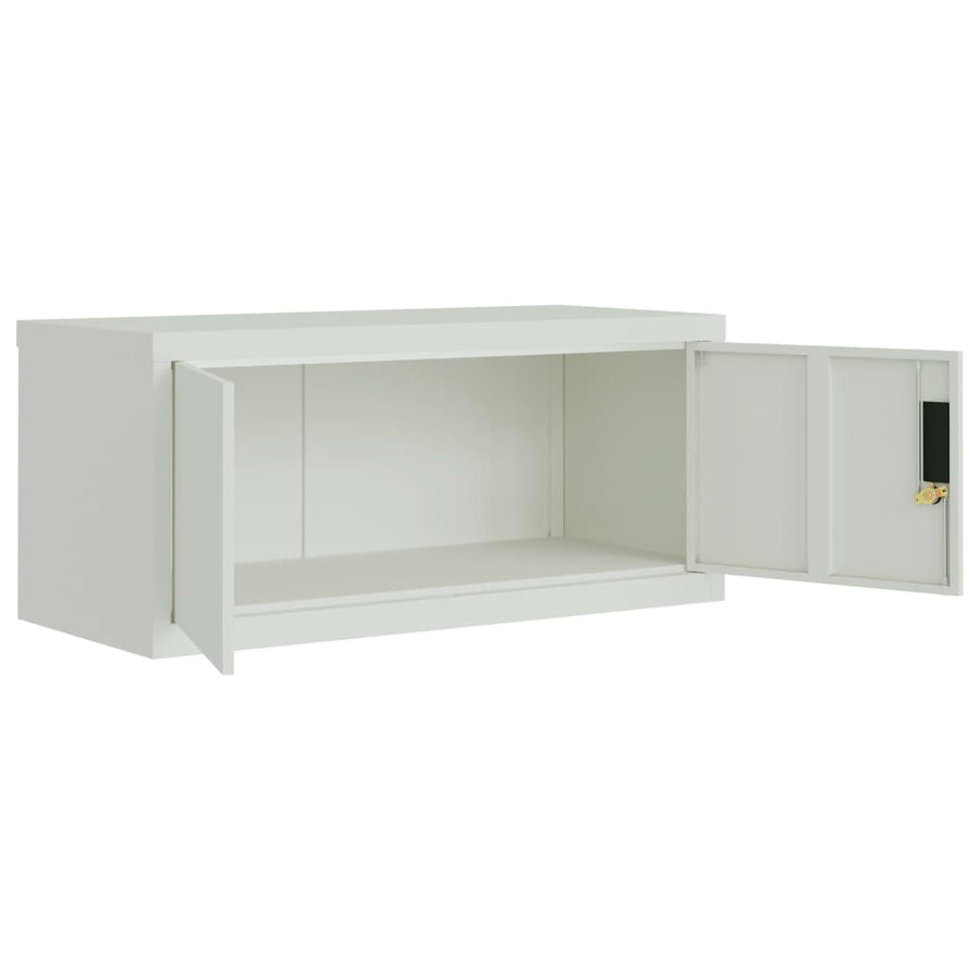 Archiefkast 90X40X145 Cm Staal Lichtgrijs