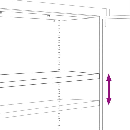 Archiefkast 90X40X145 Cm Staal Lichtgrijs