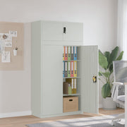 Archiefkast 90x40x180 cm staal lichtgrijs afsluitbaar