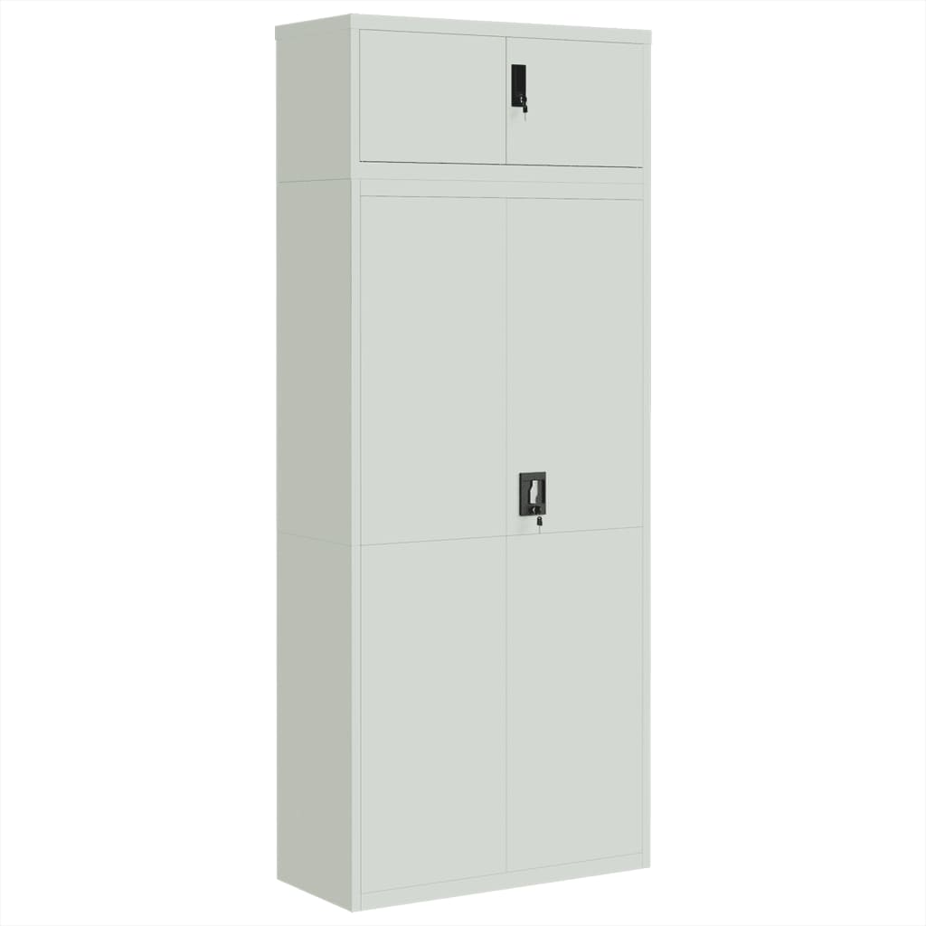 Archiefkast 90X40X220 Cm Staal Lichtgrijs