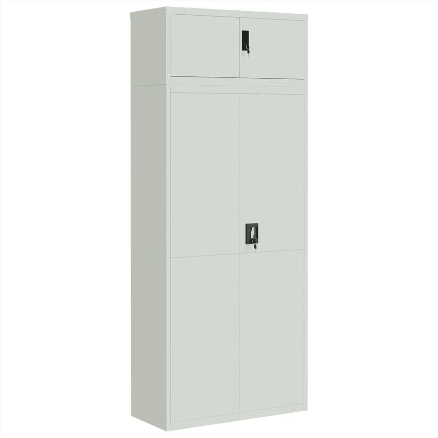Archiefkast 90X40X220 Cm Staal Lichtgrijs