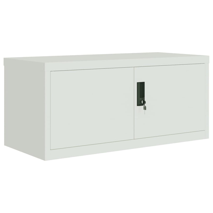 Archiefkast 90X40X220 Cm Staal Lichtgrijs