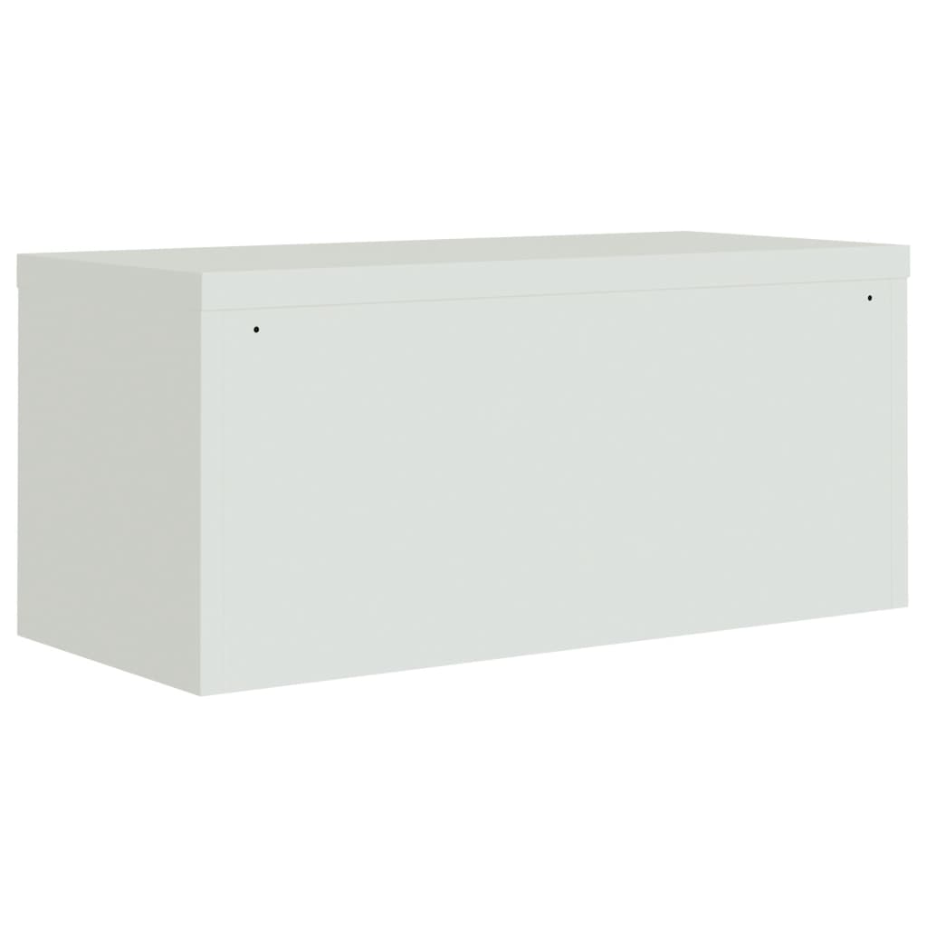 Archiefkast 90X40X220 Cm Staal Lichtgrijs