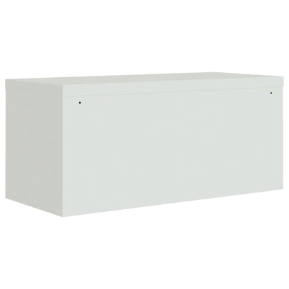 Archiefkast 90X40X220 Cm Staal Lichtgrijs