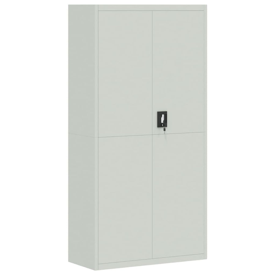 Archiefkast 90X40X220 Cm Staal Lichtgrijs
