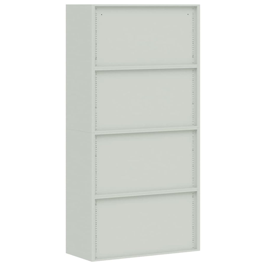 Archiefkast 90X40X220 Cm Staal Lichtgrijs
